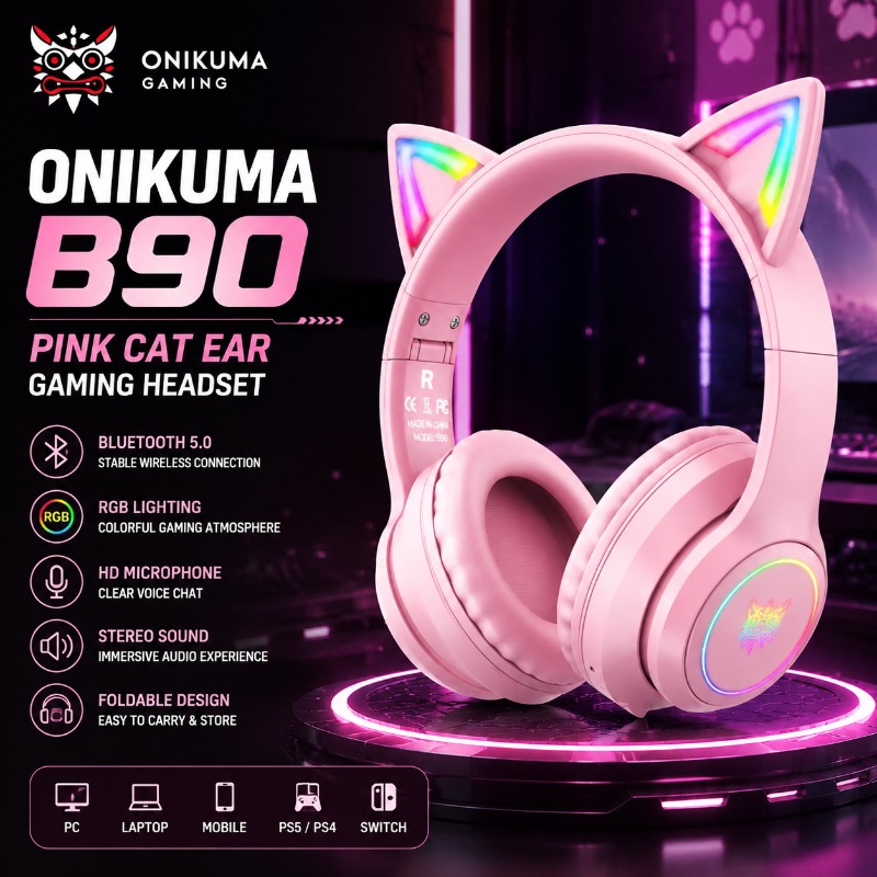 Pc Gaming Apple - Fone de Ouvido Gamer Onikuma B90