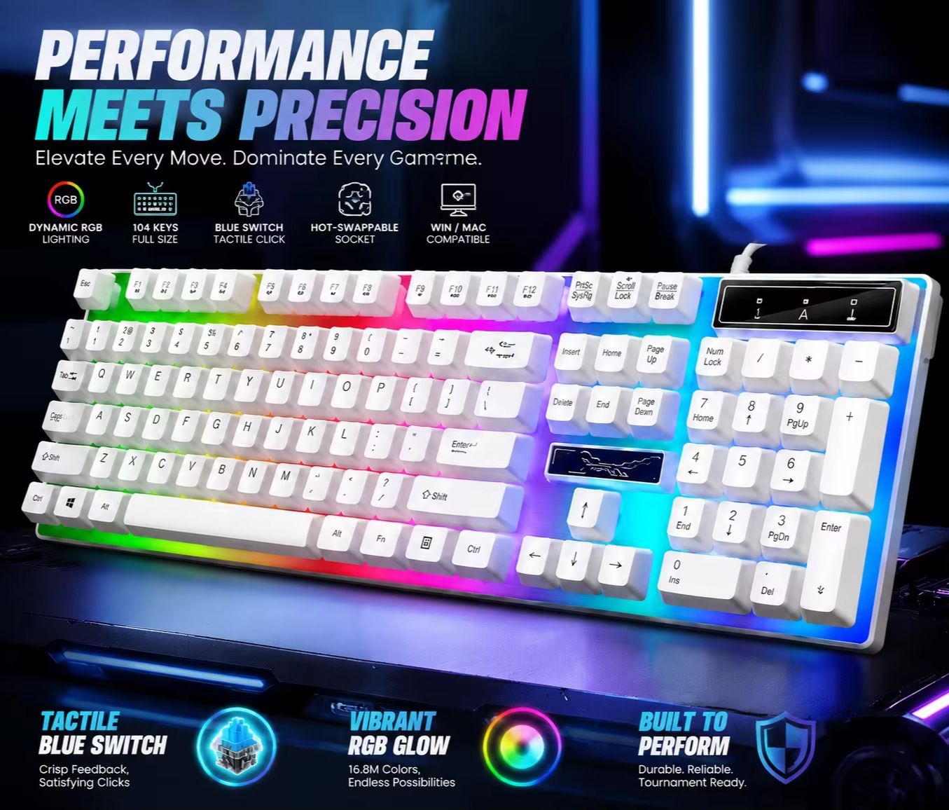 Pc Gaming Fullset - Teclado Mecânico Gamer com Fio de