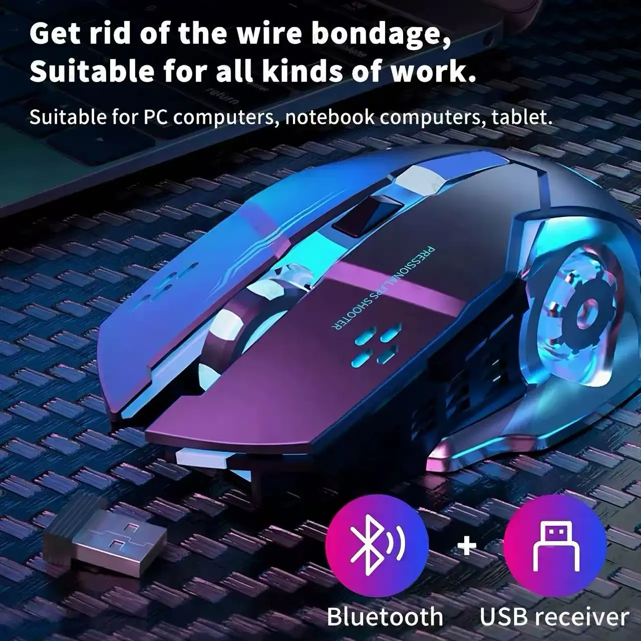 Mouse gamer sem fio com luz rg - Pc Gaming X3D avaliação e preço