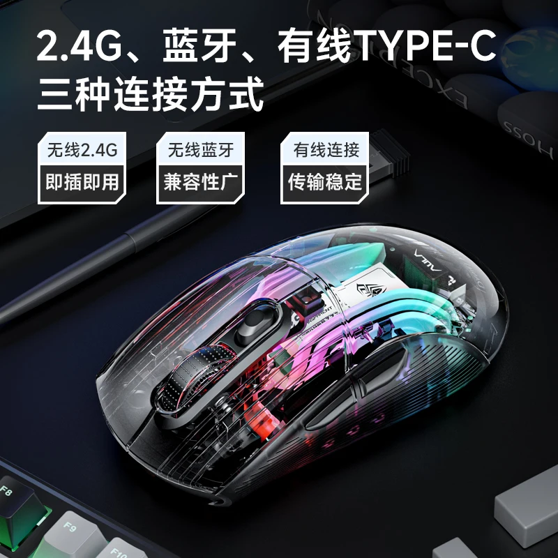 Mouse Gamer Sem Fio Transparen - Pc Gaming X3D avaliação e preço