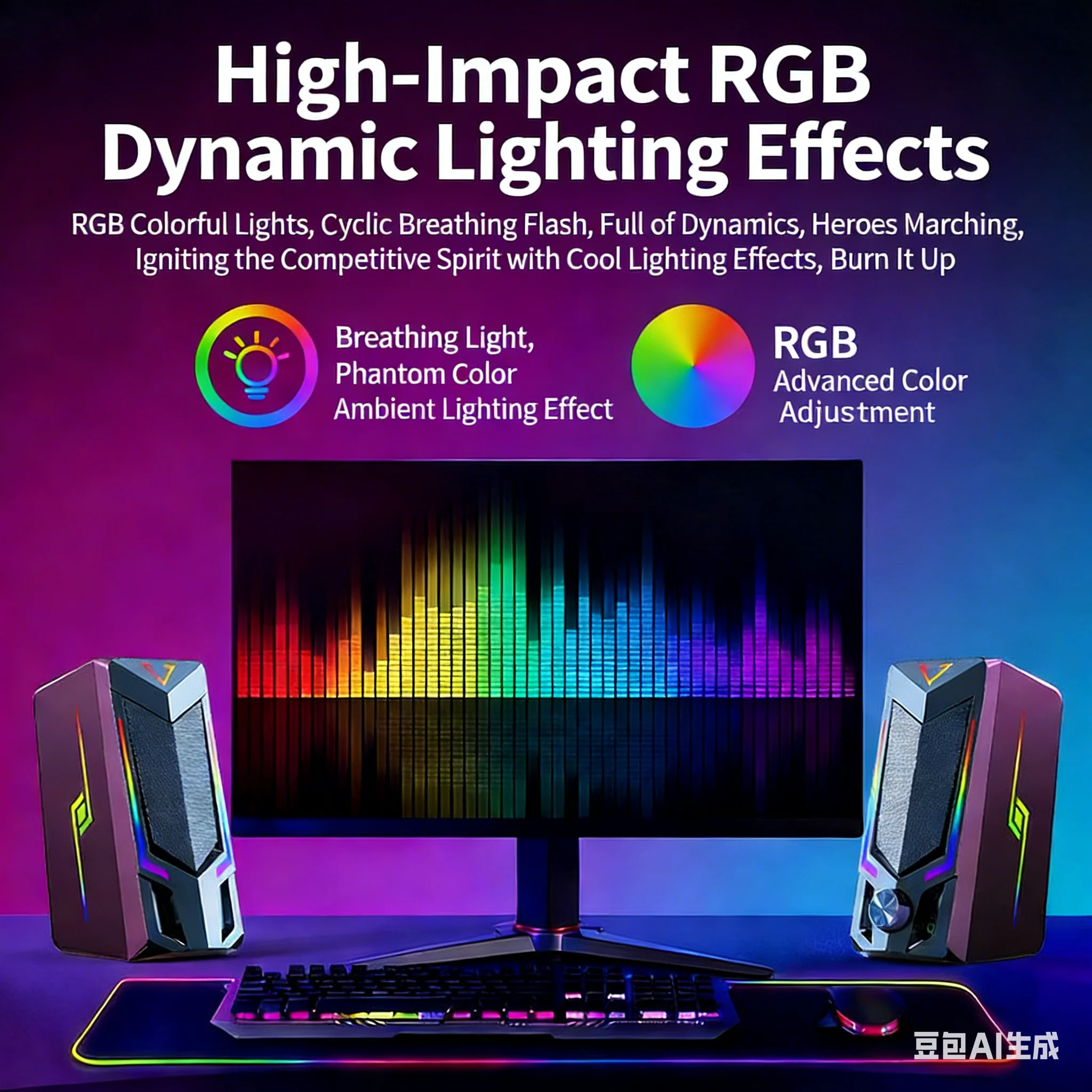 Alto-falantes para jogos RGB d - Pc Gaming Apple avaliação e preço