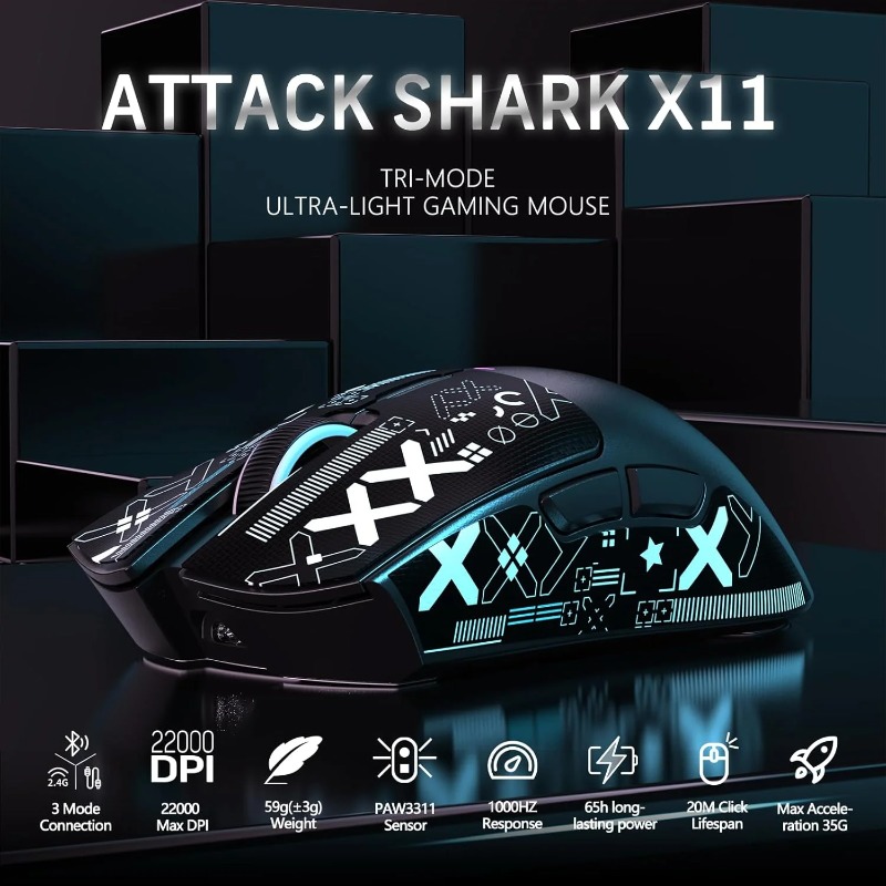 Mouse Gamer Sem Fio ATTACK SHA - Pc Gaming X3D avaliação e preço