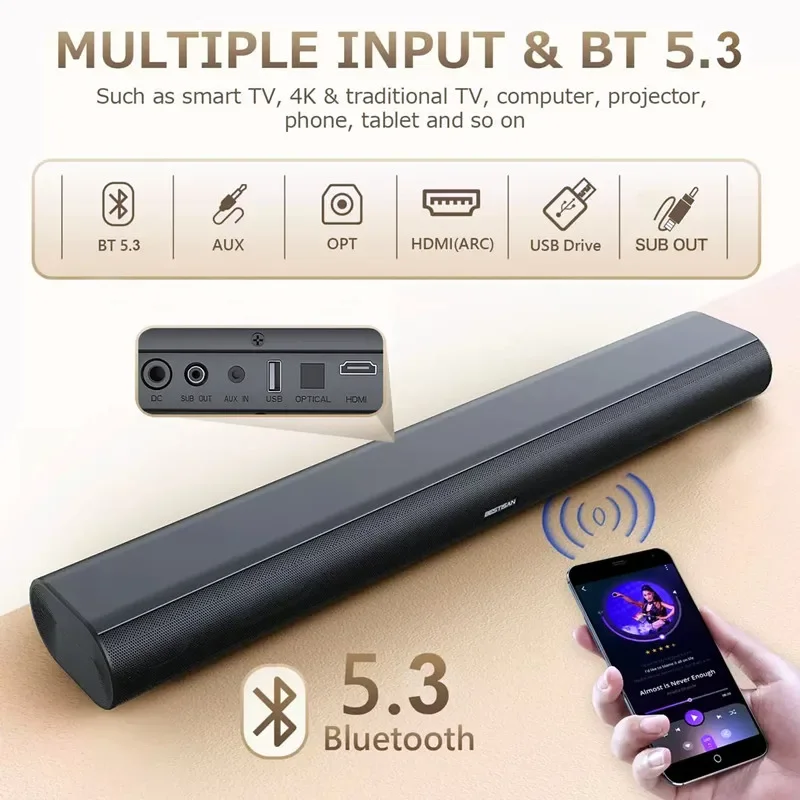Barras de Som de 60W para TV c - Pc Gaming Apple avaliação e preço