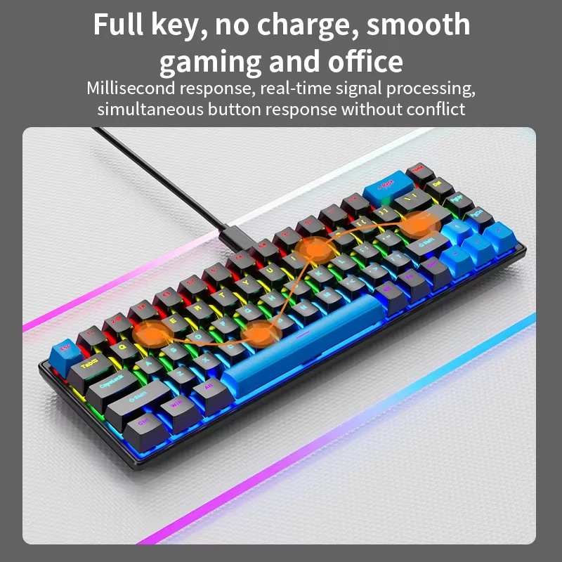 Teclado mecânico com fio K68 1 - Pc Gaming Apple avaliação e preço