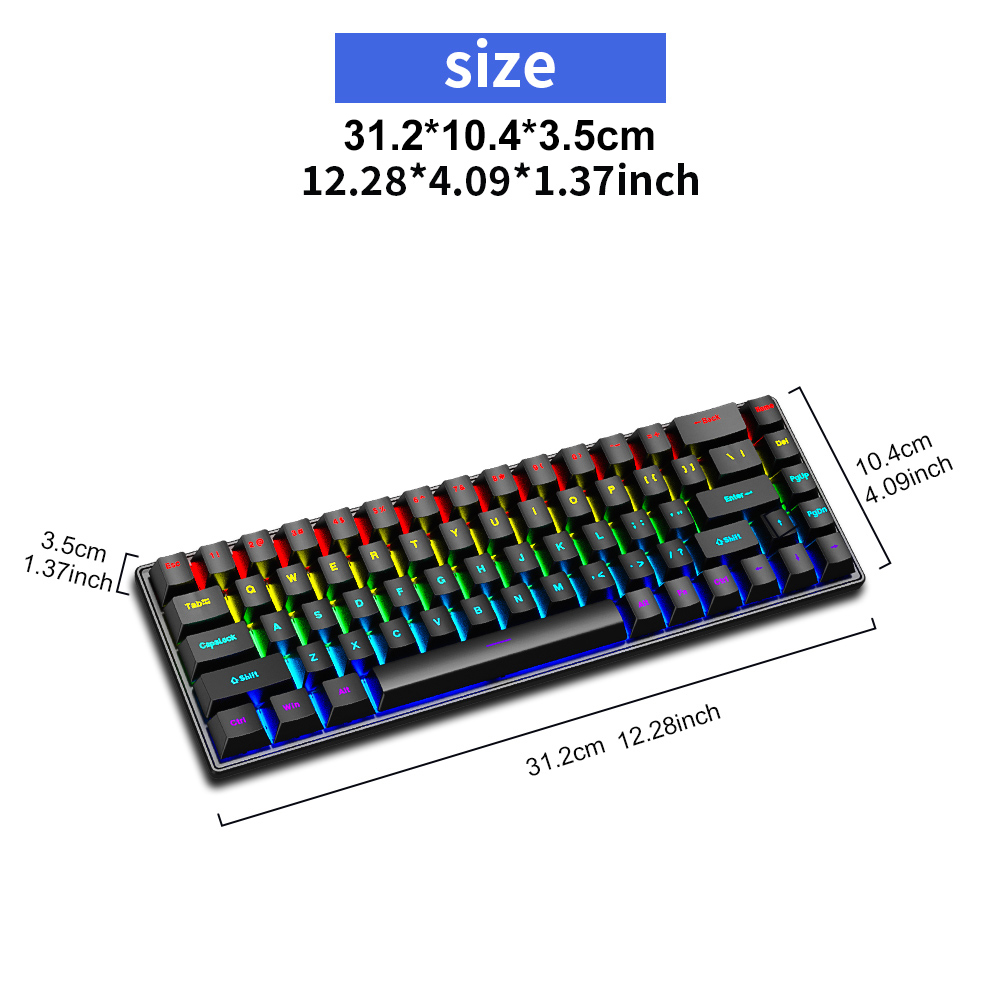 Teclado mecânico com fio K68 1 - Pc Gaming Apple avaliação e preço
